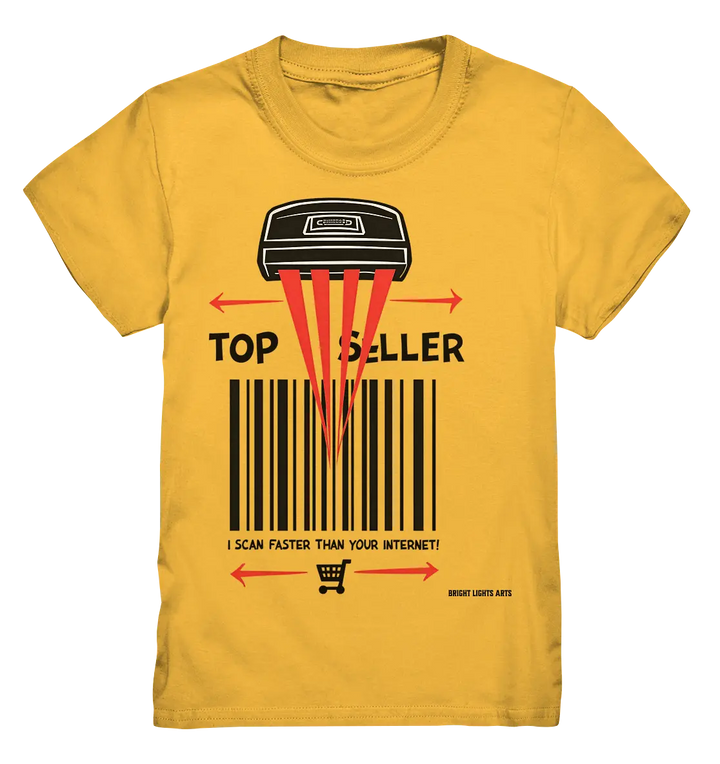 Top Seller Barcode Scanner mit witzigem Spruch Ich scanne schneller als dein Internet - Kids Premium Shirt Bright Lights Arts