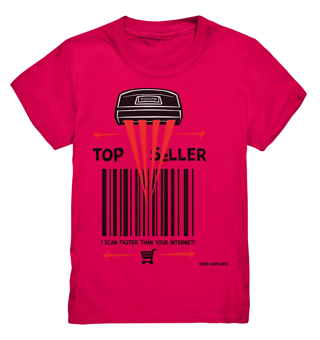 Top Seller Barcode Scanner mit witzigem Spruch Ich scanne schneller als dein Internet - Kids Premium Shirt Bright Lights Arts