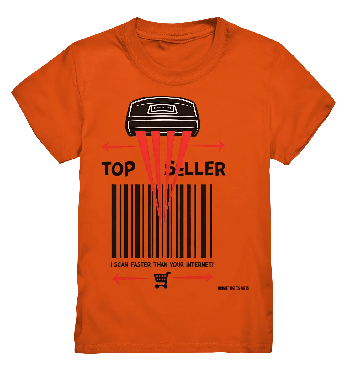 Top Seller Barcode Scanner mit witzigem Spruch Ich scanne schneller als dein Internet - Kids Premium Shirt Bright Lights Arts