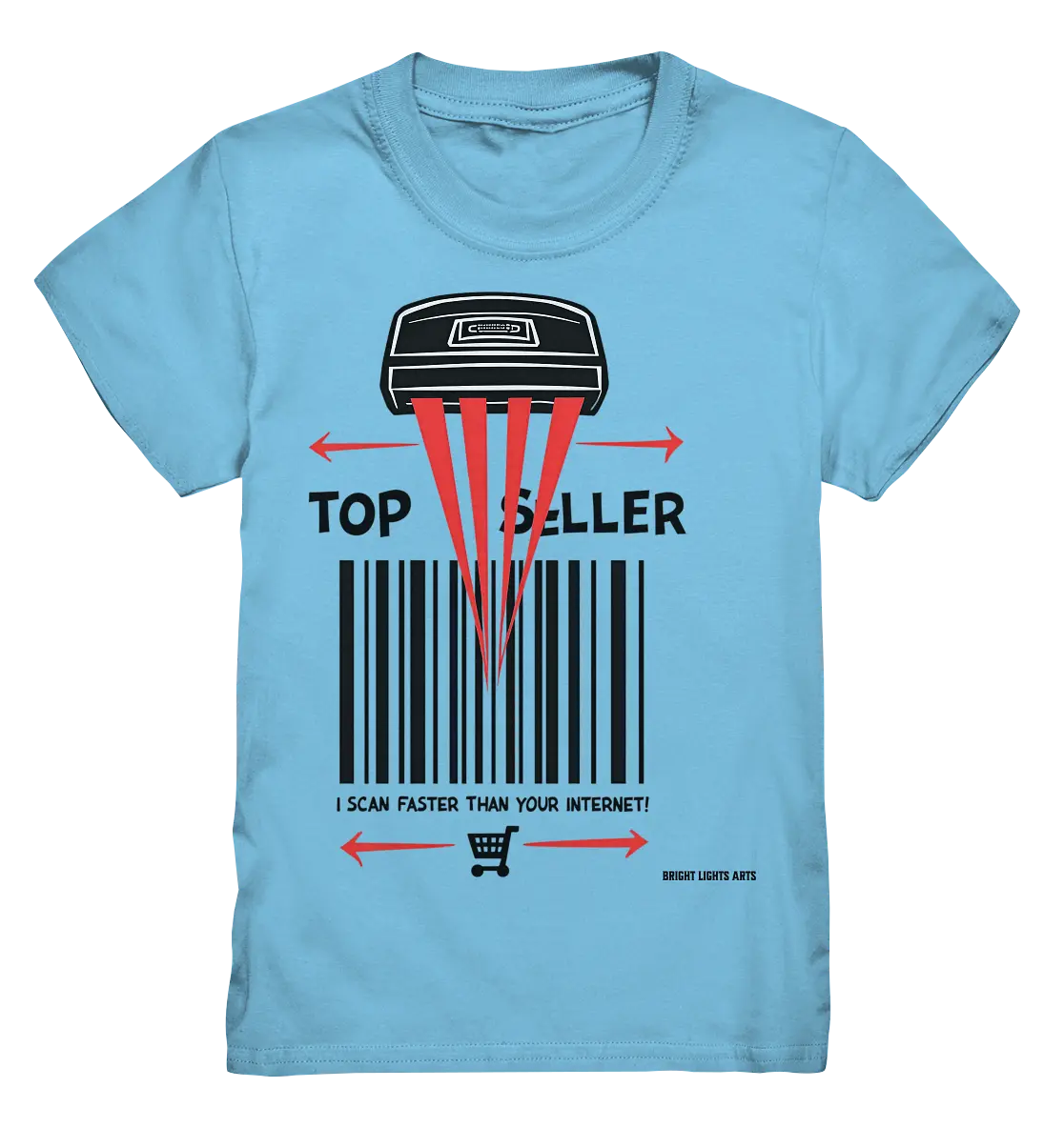 Top Seller Barcode Scanner mit witzigem Spruch Ich scanne schneller als dein Internet - Kids Premium Shirt Bright Lights Arts