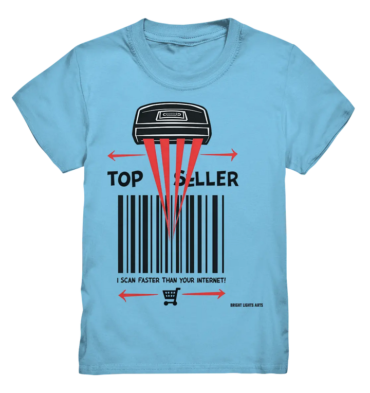 Top Seller Barcode Scanner mit witzigem Spruch Ich scanne schneller als dein Internet - Kids Premium Shirt Bright Lights Arts