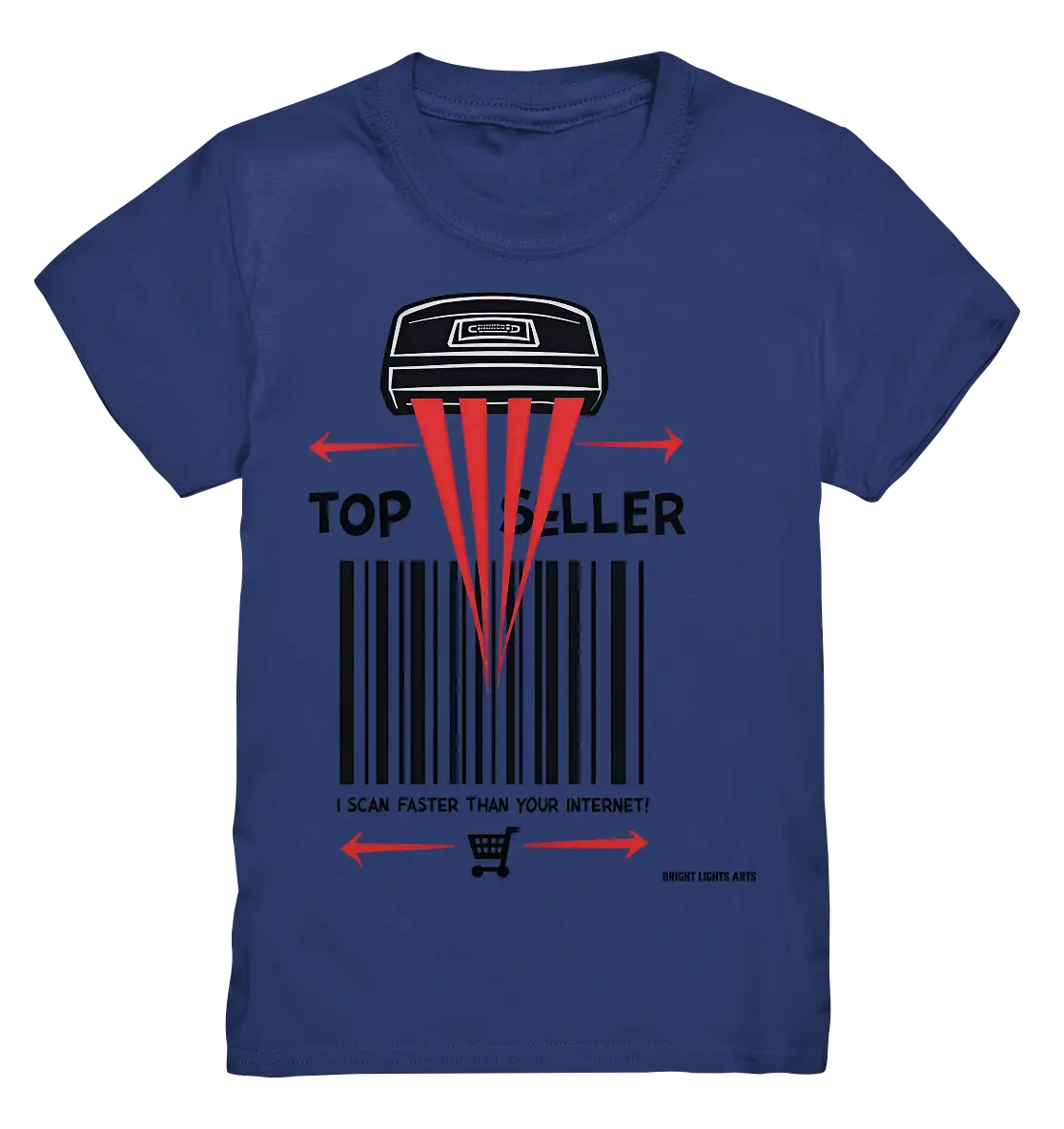 Top Seller Barcode Scanner mit witzigem Spruch Ich scanne schneller als dein Internet - Kids Premium Shirt Bright Lights Arts