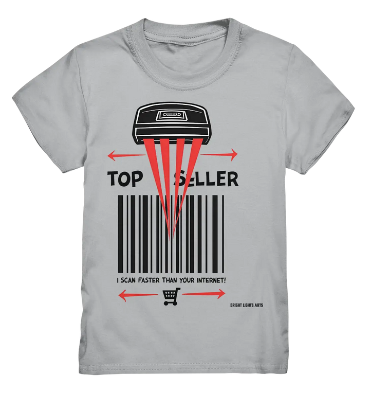 Top Seller Barcode Scanner mit witzigem Spruch Ich scanne schneller als dein Internet - Kids Premium Shirt Bright Lights Arts