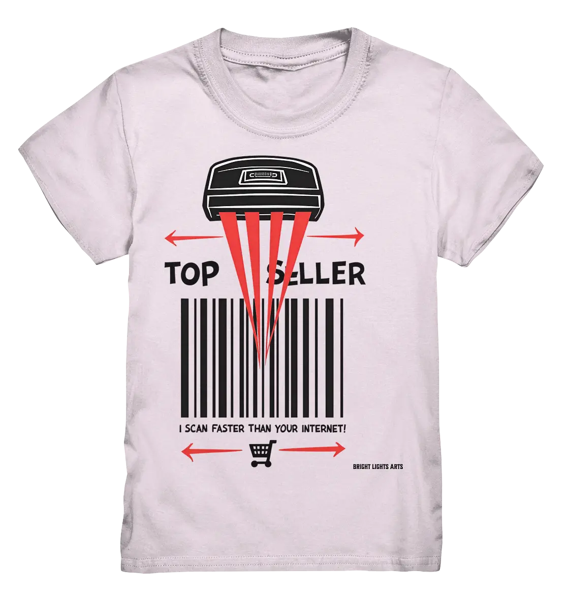 Top Seller Barcode Scanner mit witzigem Spruch Ich scanne schneller als dein Internet - Kids Premium Shirt Bright Lights Arts