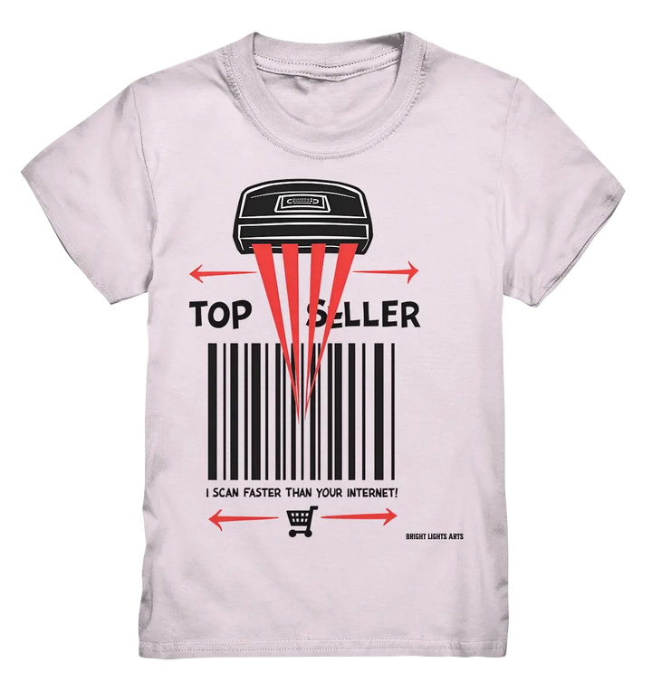 Top Seller Barcode Scanner mit witzigem Spruch Ich scanne schneller als dein Internet - Kids Premium Shirt Bright Lights Arts