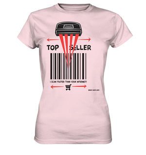 Top Seller Barcode Scanner mit witzigem Spruch Ich scanne schneller als dein Internet - Ladies Premium Shirt Bright Lights Arts