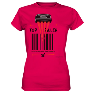 Top Seller Barcode Scanner mit witzigem Spruch Ich scanne schneller als dein Internet - Ladies Premium Shirt Bright Lights Arts