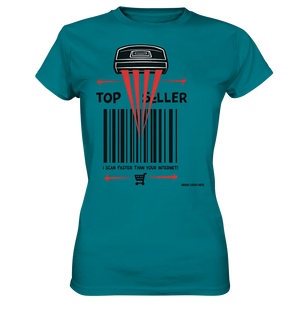 Top Seller Barcode Scanner mit witzigem Spruch Ich scanne schneller als dein Internet - Ladies Premium Shirt Bright Lights Arts