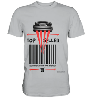Top Seller Barcode Scanner mit witzigem Spruch Ich scanne schneller als dein Internet - Premium Shirt Bright Lights Arts