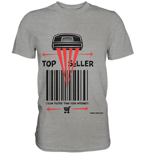 Top Seller Barcode Scanner mit witzigem Spruch Ich scanne schneller als dein Internet - Premium Shirt Bright Lights Arts