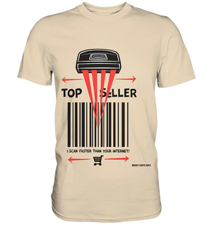 Top Seller Barcode Scanner mit witzigem Spruch Ich scanne schneller als dein Internet - Premium Shirt Bright Lights Arts
