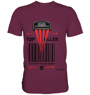 Top Seller Barcode Scanner mit witzigem Spruch Ich scanne schneller als dein Internet - Premium Shirt Bright Lights Arts