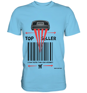 Top Seller Barcode Scanner mit witzigem Spruch Ich scanne schneller als dein Internet - Premium Shirt Bright Lights Arts