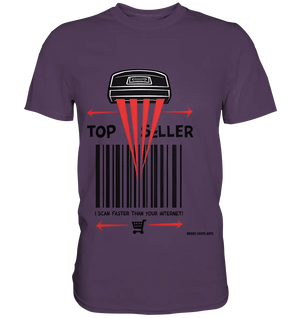 Top Seller Barcode Scanner mit witzigem Spruch Ich scanne schneller als dein Internet - Premium Shirt Bright Lights Arts