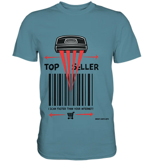 Top Seller Barcode Scanner mit witzigem Spruch Ich scanne schneller als dein Internet - Premium Shirt Bright Lights Arts