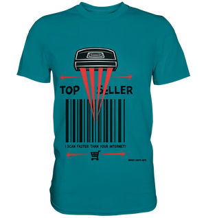 Top Seller Barcode Scanner mit witzigem Spruch Ich scanne schneller als dein Internet - Premium Shirt Bright Lights Arts