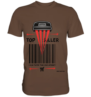 Top Seller Barcode Scanner mit witzigem Spruch Ich scanne schneller als dein Internet - Premium Shirt Bright Lights Arts