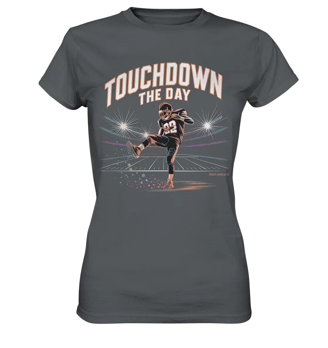 Touchdown the Day – Football & Triumph - Ladies Premium Shirt Bright Lights Arts