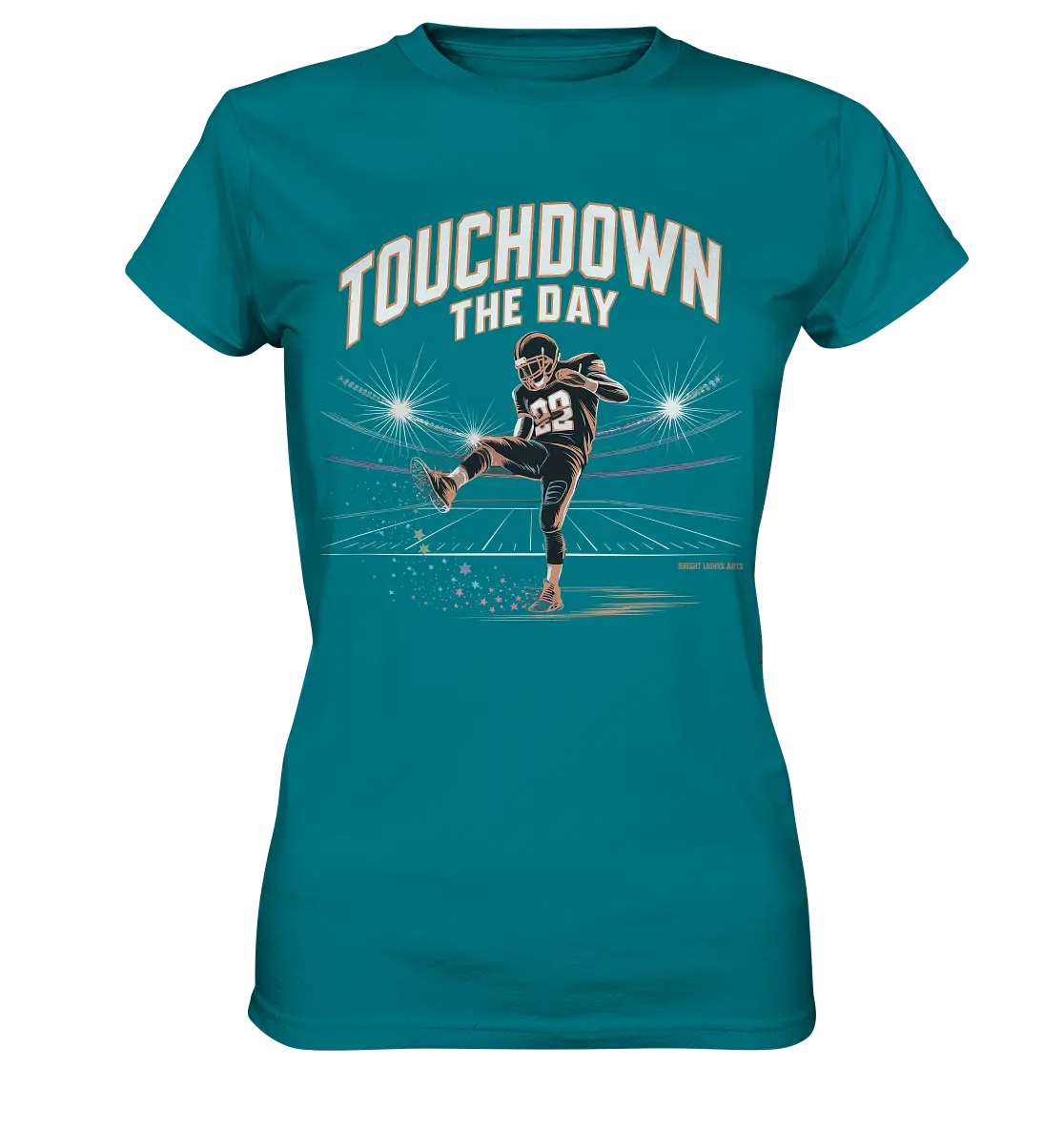 Touchdown the Day – Football & Triumph - Ladies Premium Shirt Bright Lights Arts
