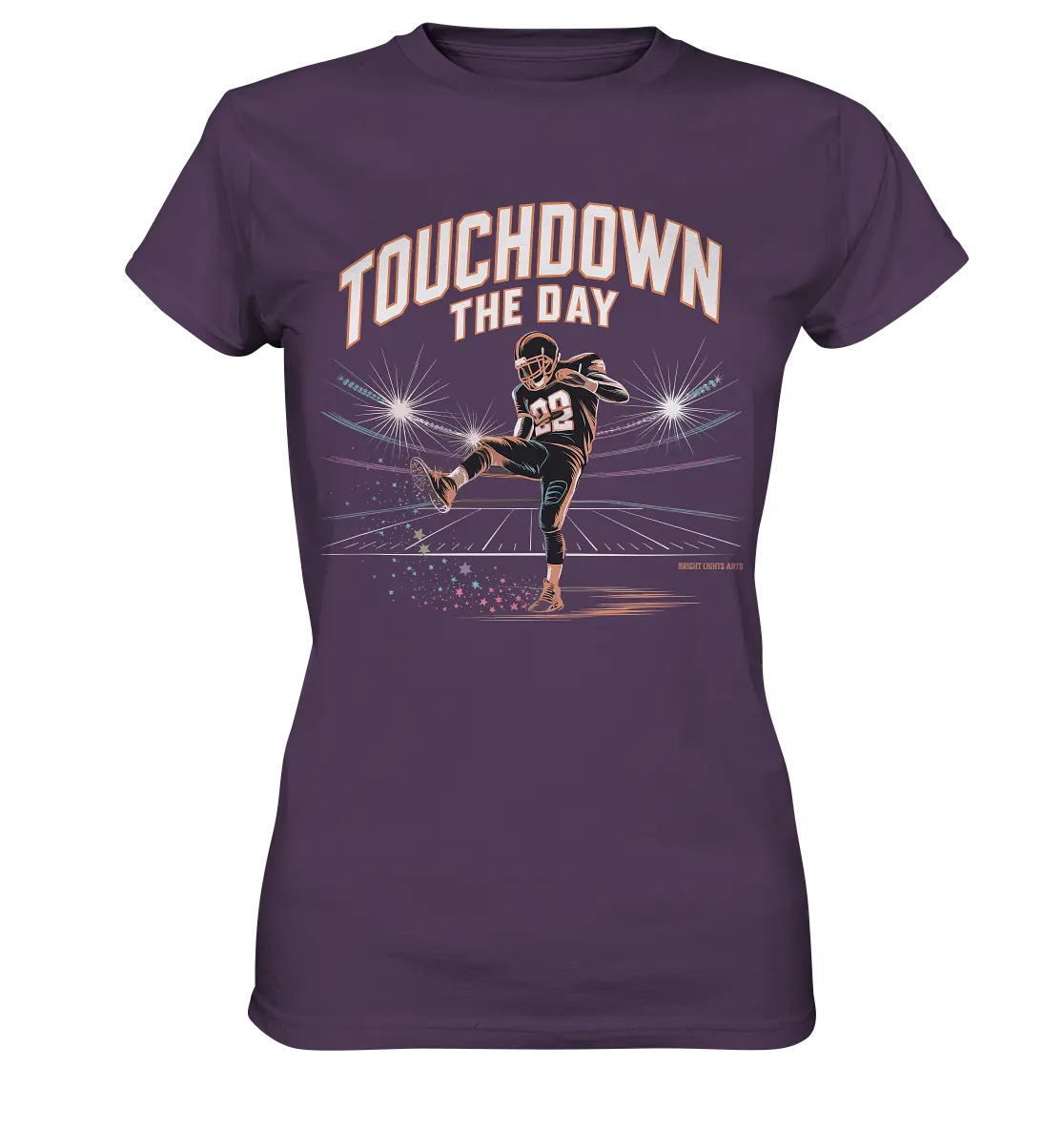 Touchdown the Day – Football & Triumph - Ladies Premium Shirt Bright Lights Arts