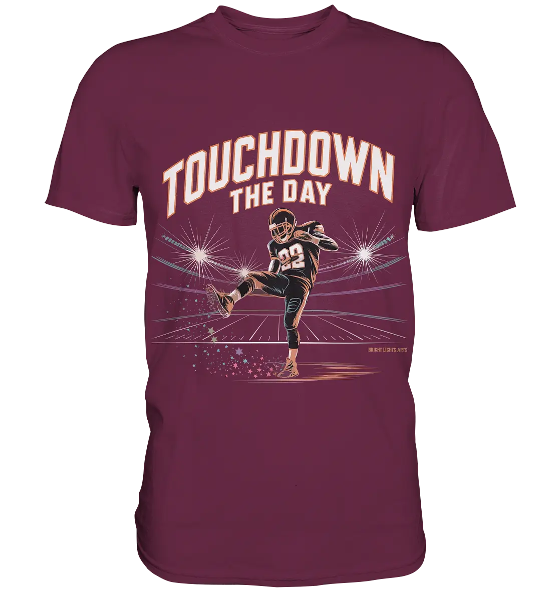 Touchdown the Day – Football & Triumph - Premium Shirt Bright Lights Arts