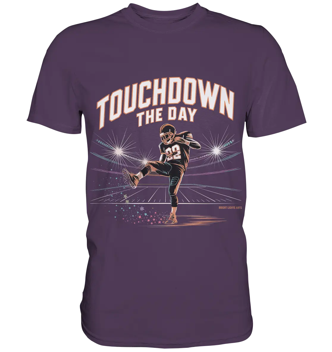 Touchdown the Day – Football & Triumph - Premium Shirt Bright Lights Arts