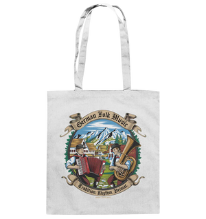 Traditionelle Klänge – Musikanten in den Alpen - Baumwolltasche Bright Lights Arts