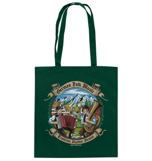 Traditionelle Klänge – Musikanten in den Alpen - Baumwolltasche Bright Lights Arts