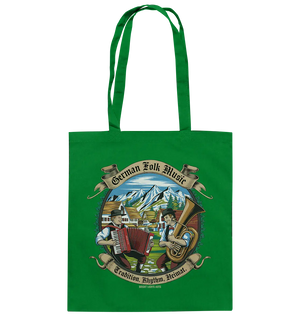 Traditionelle Klänge – Musikanten in den Alpen - Baumwolltasche Bright Lights Arts