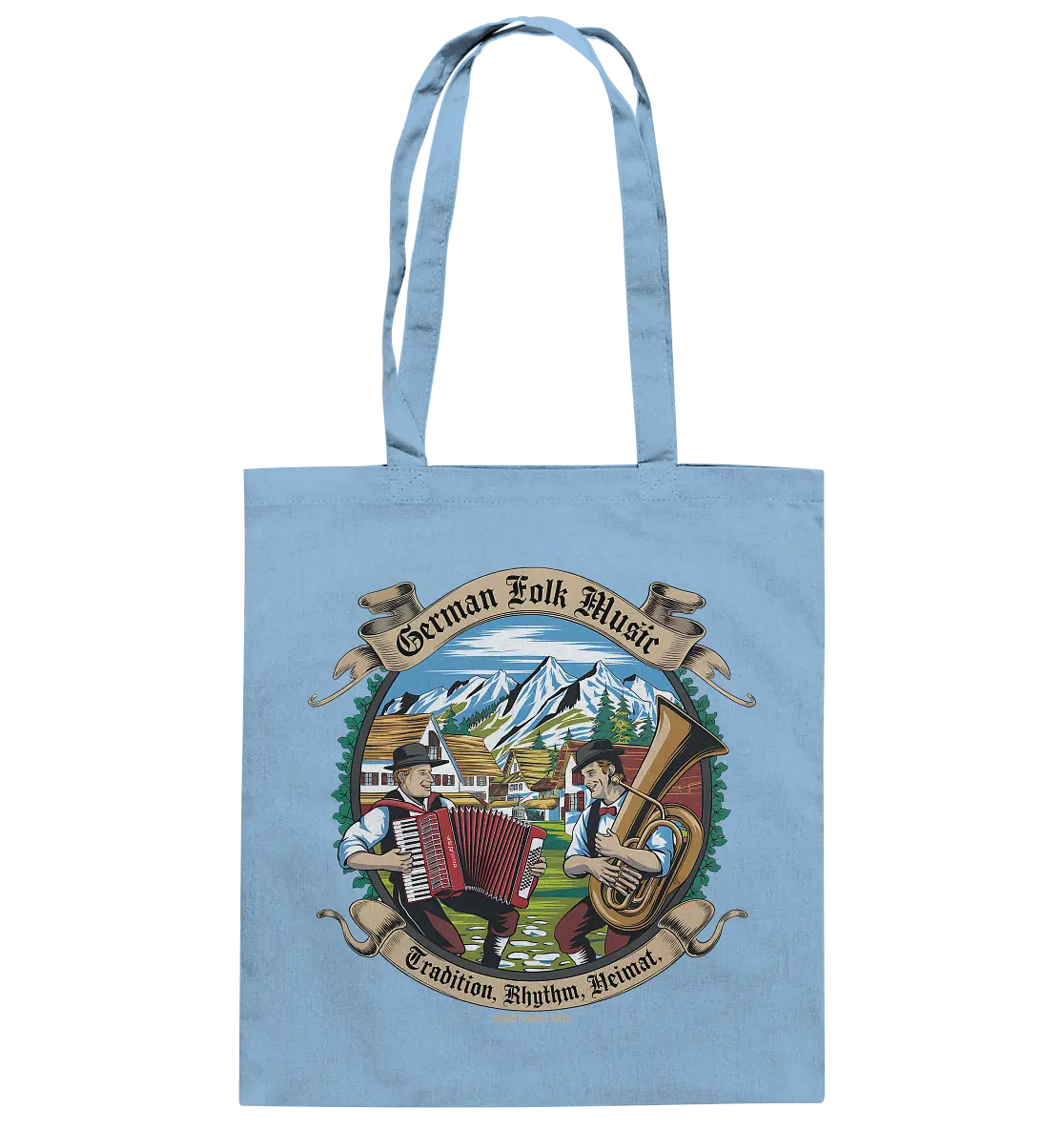 Traditionelle Klänge – Musikanten in den Alpen - Baumwolltasche Bright Lights Arts