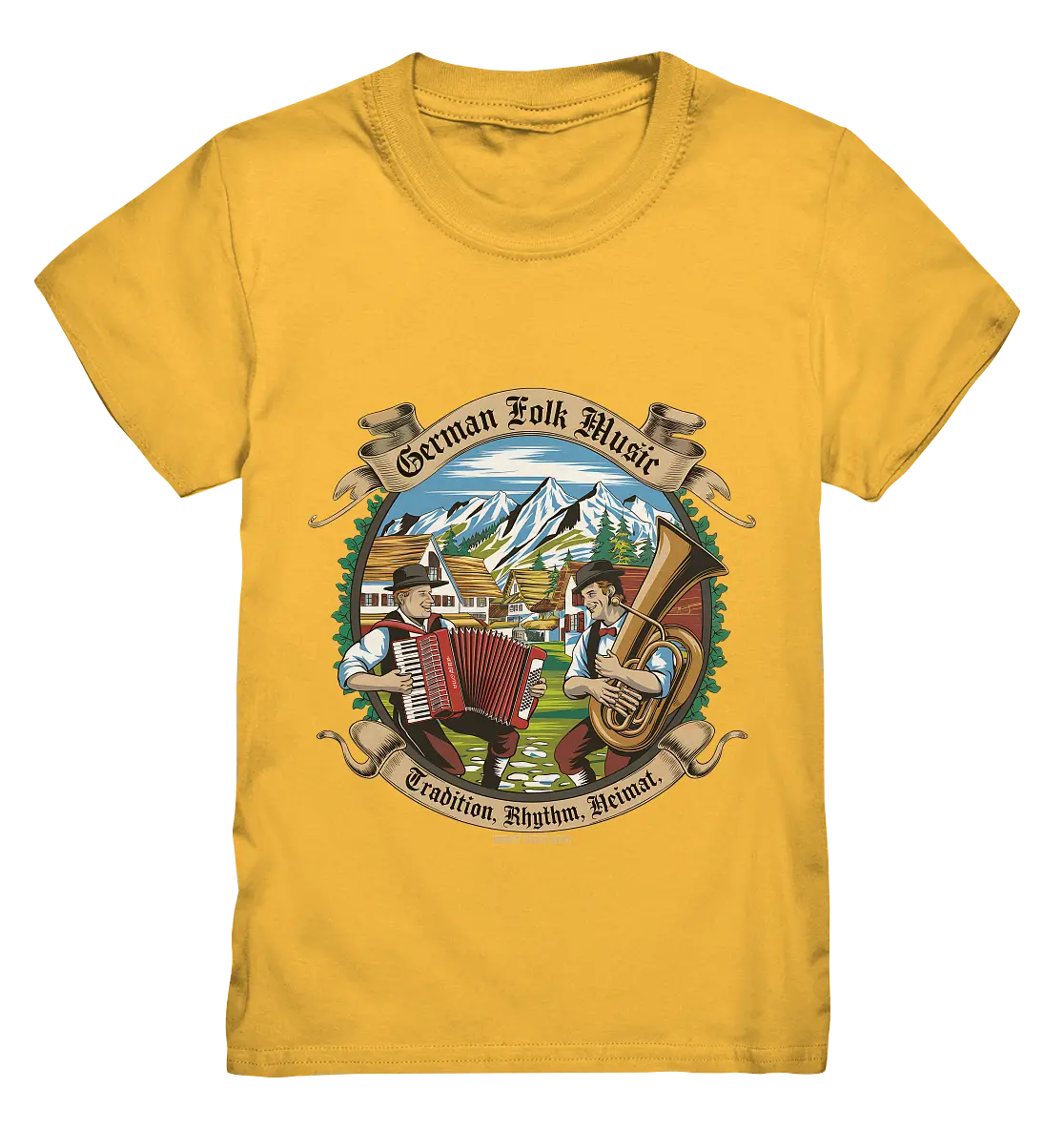 Traditionelle Klänge – Musikanten in den Alpen - Kids Premium Shirt Bright Lights Arts