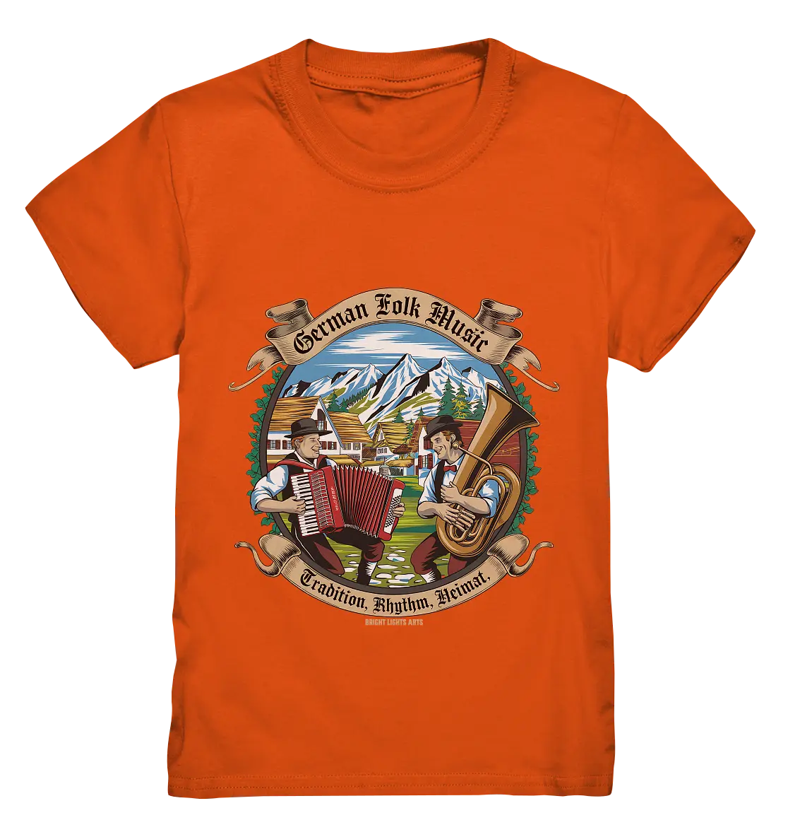 Traditionelle Klänge – Musikanten in den Alpen - Kids Premium Shirt Bright Lights Arts