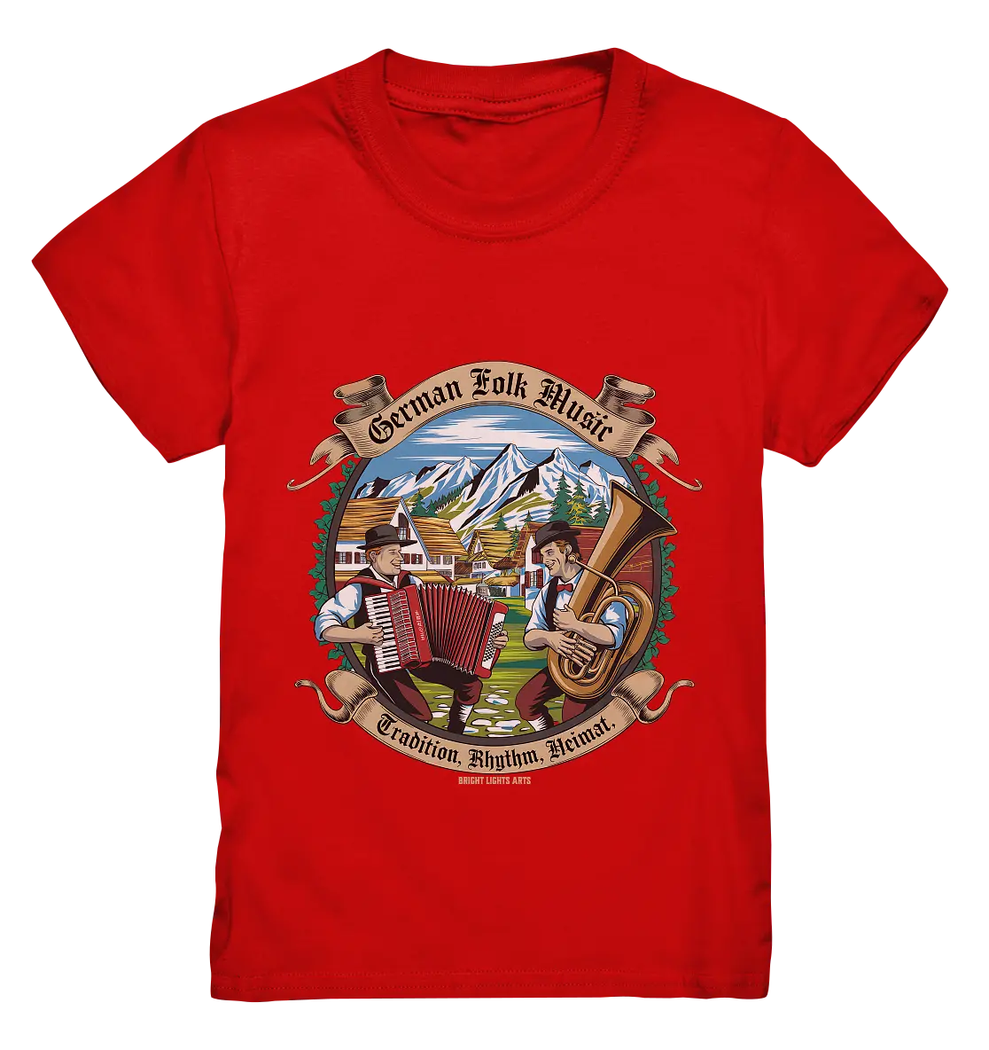 Traditionelle Klänge – Musikanten in den Alpen - Kids Premium Shirt Bright Lights Arts