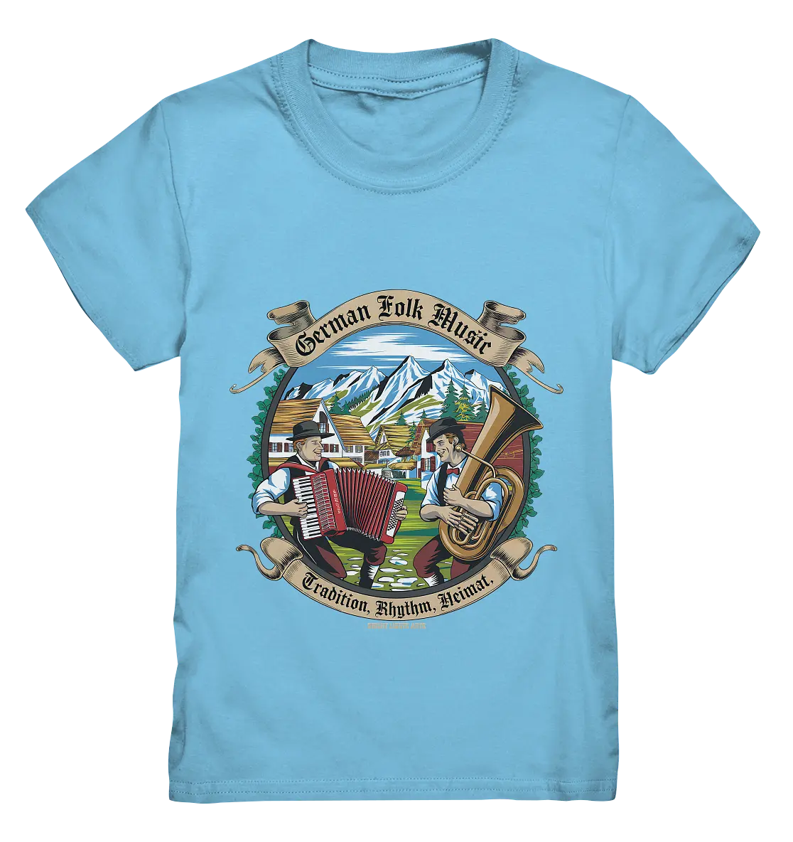 Traditionelle Klänge – Musikanten in den Alpen - Kids Premium Shirt Bright Lights Arts
