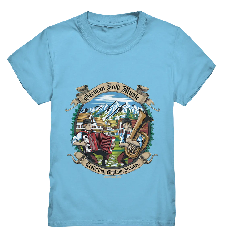 Traditionelle Klänge – Musikanten in den Alpen - Kids Premium Shirt Bright Lights Arts