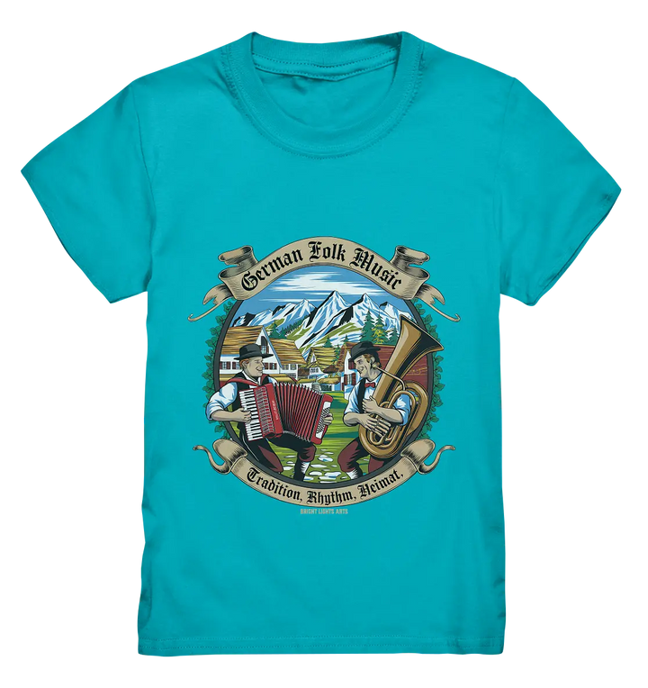 Traditionelle Klänge – Musikanten in den Alpen - Kids Premium Shirt Bright Lights Arts