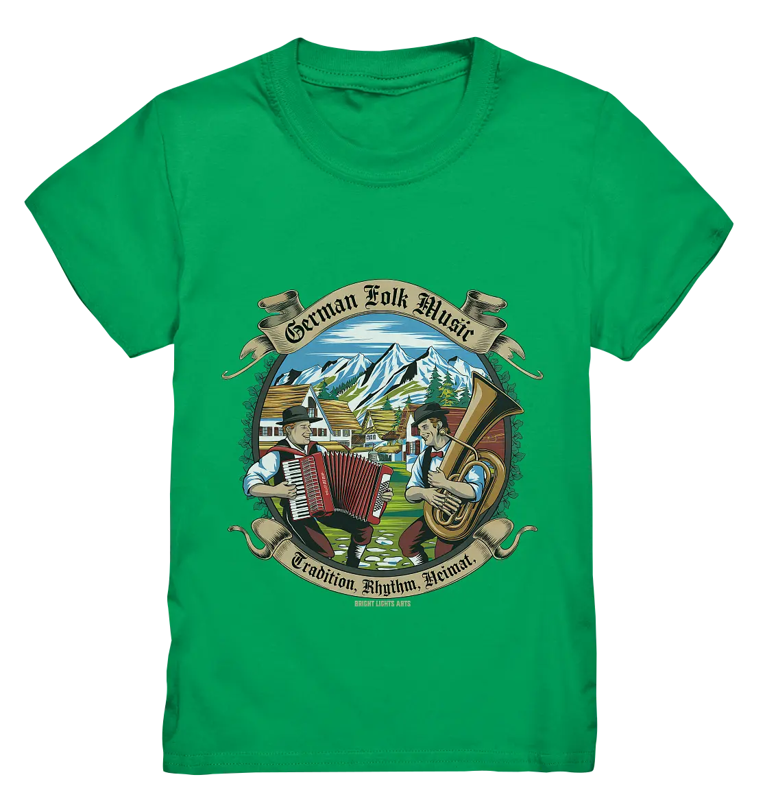 Traditionelle Klänge – Musikanten in den Alpen - Kids Premium Shirt Bright Lights Arts