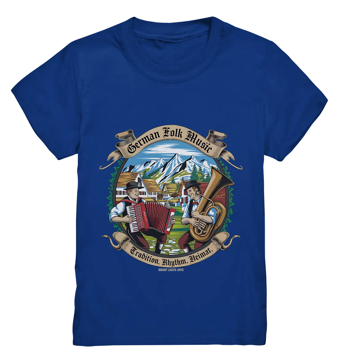 Traditionelle Klänge – Musikanten in den Alpen - Kids Premium Shirt Bright Lights Arts