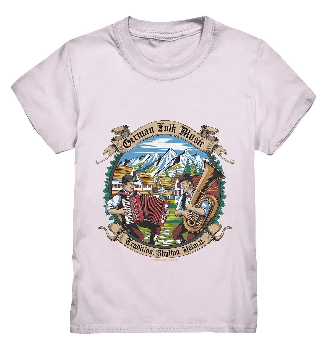 Traditionelle Klänge – Musikanten in den Alpen - Kids Premium Shirt Bright Lights Arts