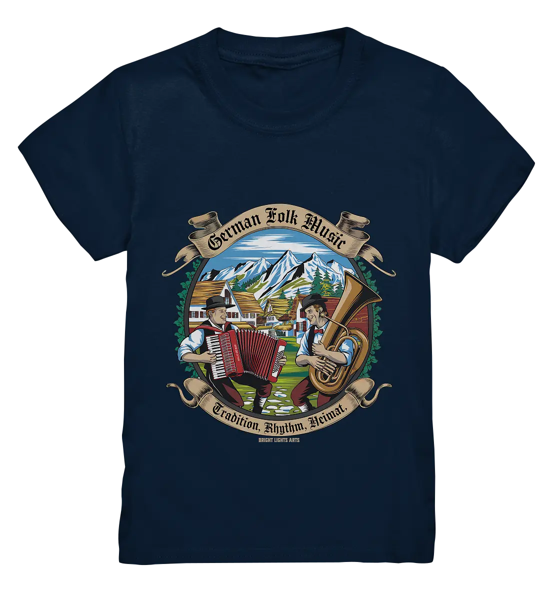 Traditionelle Klänge – Musikanten in den Alpen - Kids Premium Shirt Bright Lights Arts