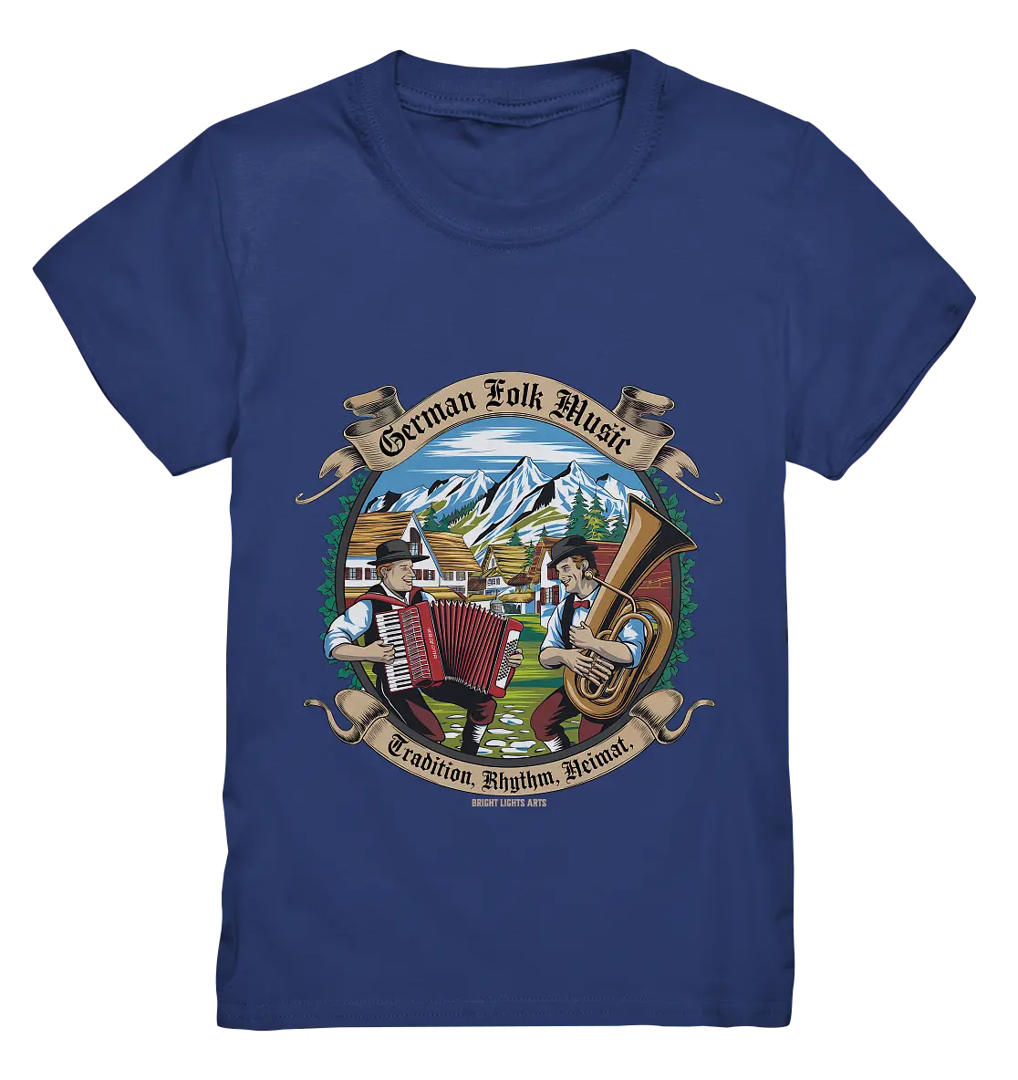 Traditionelle Klänge – Musikanten in den Alpen - Kids Premium Shirt Bright Lights Arts