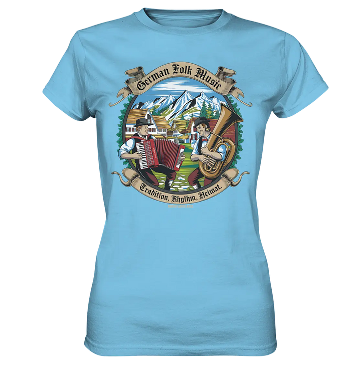 Traditionelle Klänge – Musikanten in den Alpen - Ladies Premium Shirt Bright Lights Arts