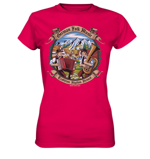 Traditionelle Klänge – Musikanten in den Alpen - Ladies Premium Shirt Bright Lights Arts