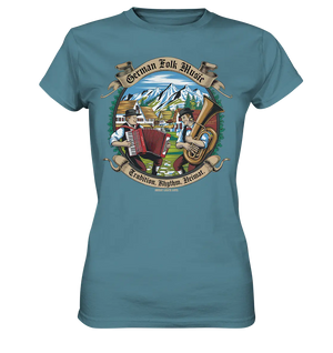 Traditionelle Klänge – Musikanten in den Alpen - Ladies Premium Shirt Bright Lights Arts