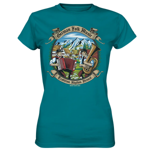 Traditionelle Klänge – Musikanten in den Alpen - Ladies Premium Shirt Bright Lights Arts