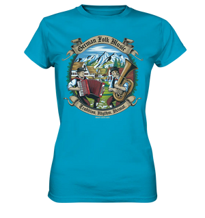 Traditionelle Klänge – Musikanten in den Alpen - Ladies Premium Shirt Bright Lights Arts