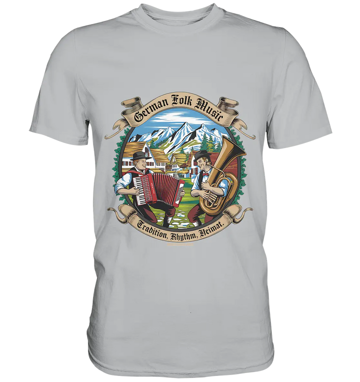 Traditionelle Klänge – Musikanten in den Alpen - Premium Shirt Bright Lights Arts