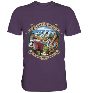 Traditionelle Klänge – Musikanten in den Alpen - Premium Shirt Bright Lights Arts