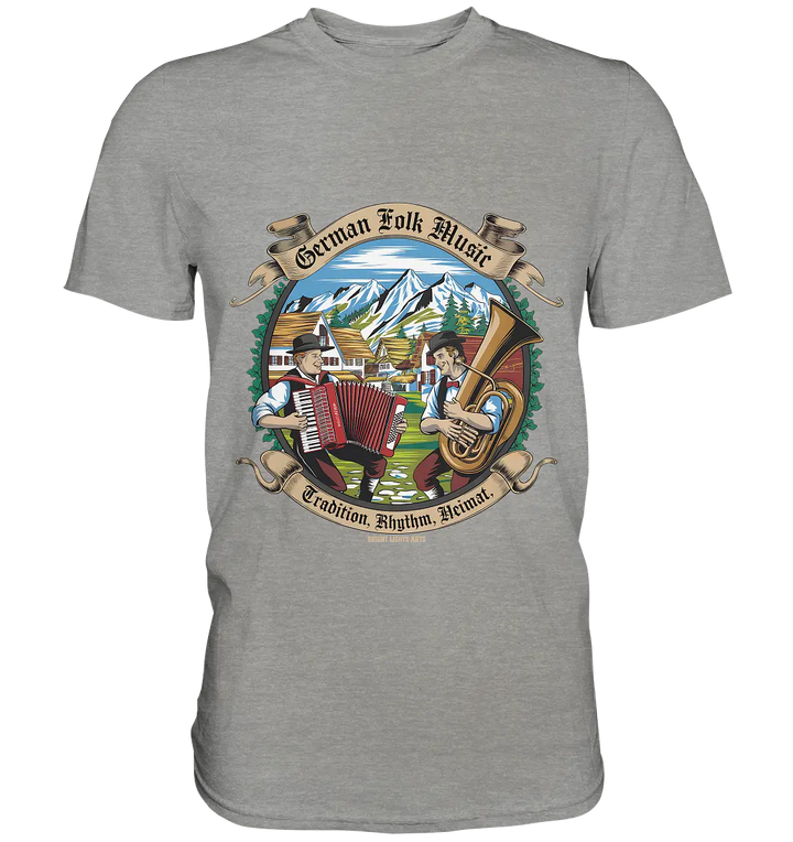 Traditionelle Klänge – Musikanten in den Alpen - Premium Shirt Bright Lights Arts
