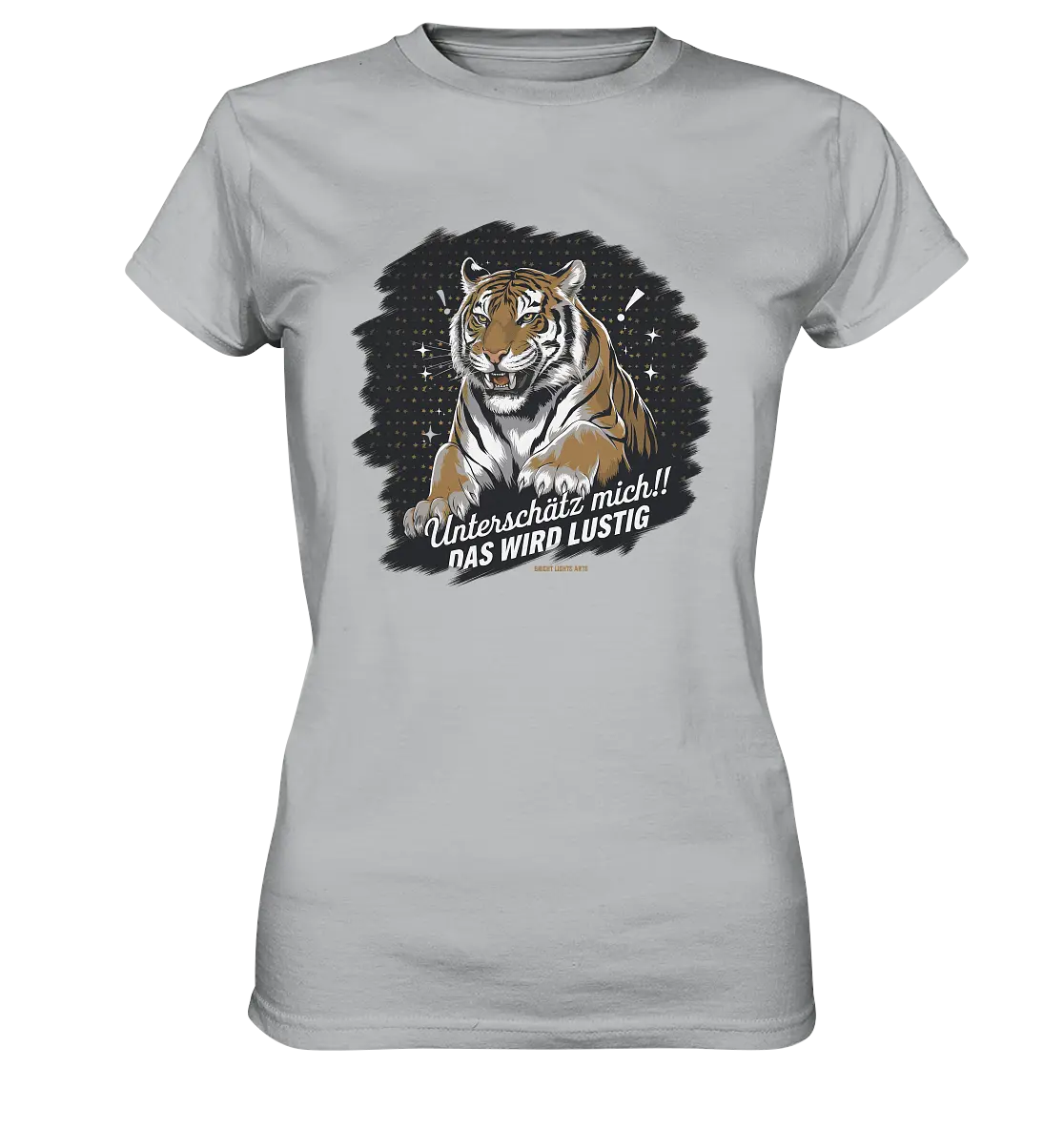 Unterschätz mich! Das wird lustig - Tiger Power - Ladies Premium Shirt Bright Lights Arts